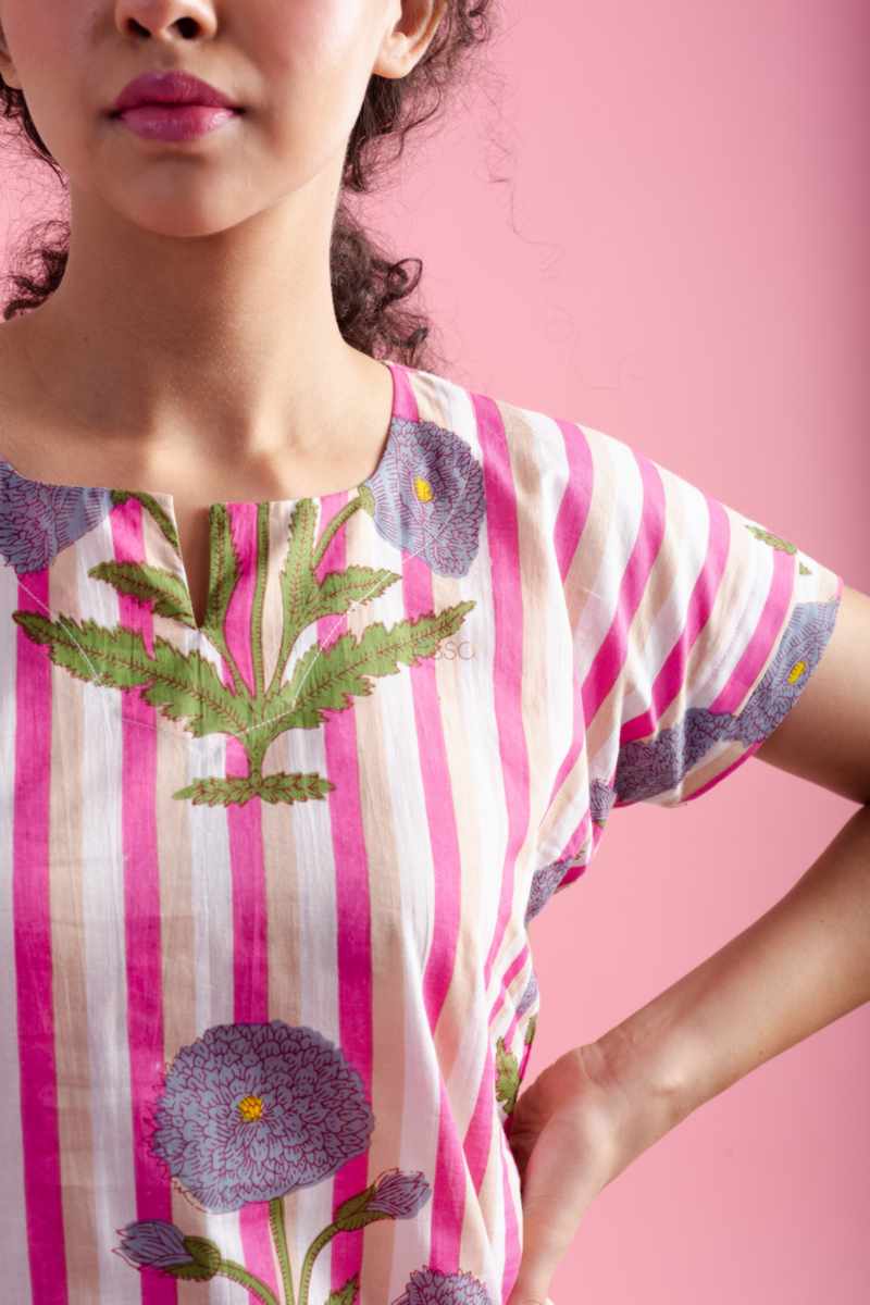 Image for Kusvaa De195 Mousami Cotton Loungewear Set Closeup