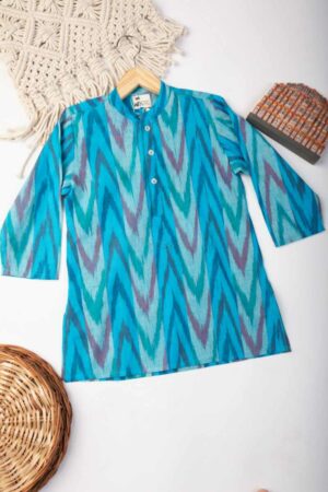 Image for Kusvaa Mbe82 Darsh Cotton Ikkat Boy Kurta Featured