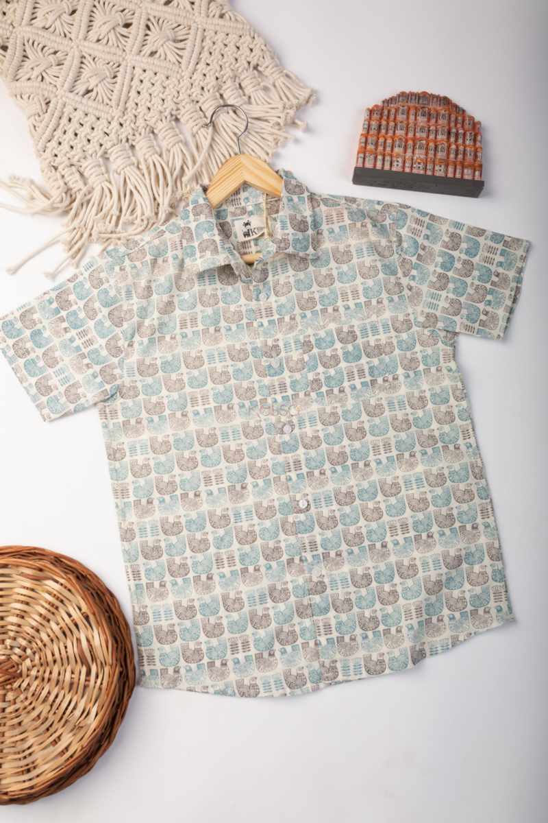 Image for Kusvaa Mbe85 Adhrit Cotton Boy Half Sleeves Shirt Featured