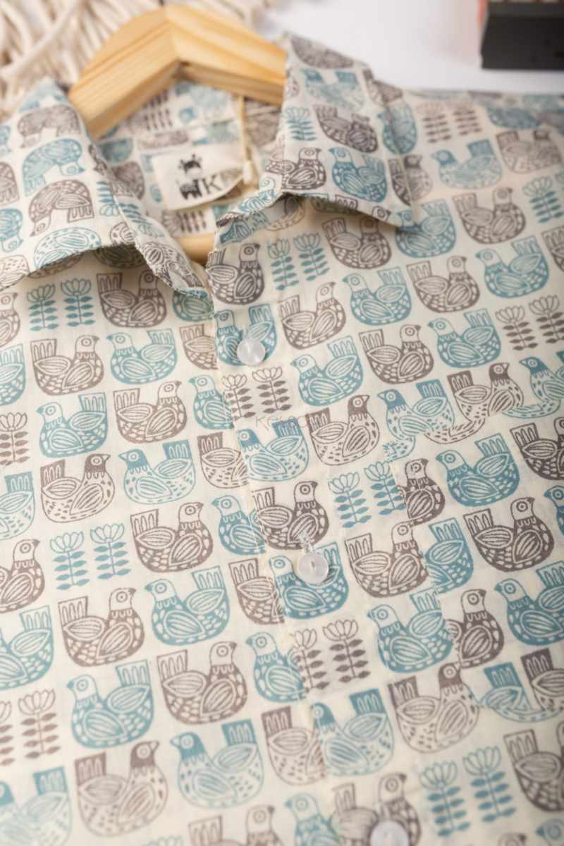 Image for Kusvaa Mbe85 Adhrit Cotton Boy Half Sleeves Shirt Front