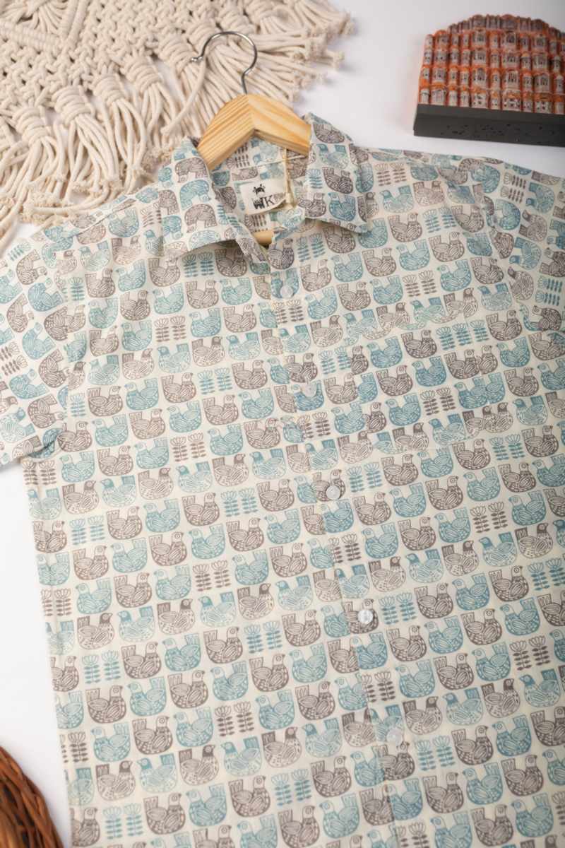 Image for Kusvaa Mbe85 Adhrit Cotton Boy Half Sleeves Shirt Side