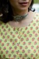 Image for Kusvaa Taf107 Indu Cotton Straight Fit Kurta Closeup
