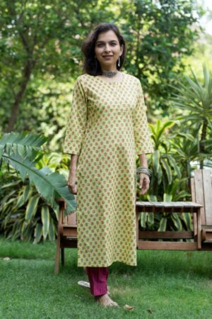 Image for Kusvaa Taf107 Indu Cotton Straight Fit Kurta Featured