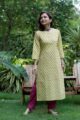 Image for Kusvaa Taf107 Indu Cotton Straight Fit Kurta Side