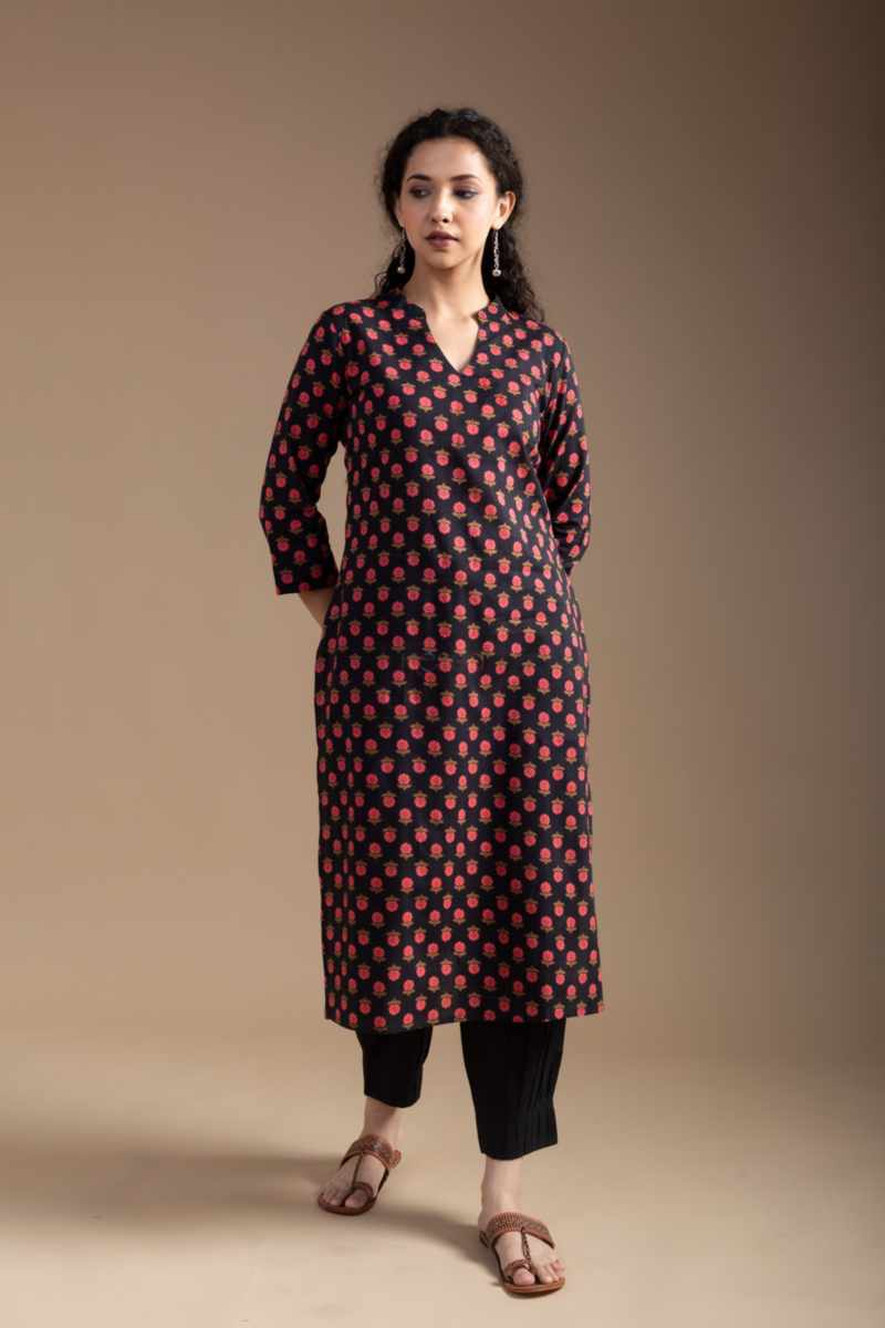 Image for Kusvaa Taf98 Parnika Regular Straight Fit Kurta Front New