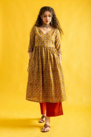 Image for Kusvaa Vcr198 Lavanthika Cotton A Line Kurta Featured