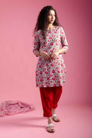 Image for Kusvaa Vcr202 Madhavi Cotton Straight Fit Kurta Featured
