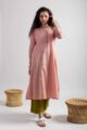Image for Kusvaa Vcr216 Hamsi Handblock Cotton A Line Kurta Front