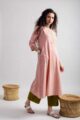 Image for Kusvaa Vcr216 Hamsi Handblock Cotton A Line Kurta Side