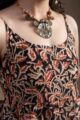 Image for Kusvaa Ws1001 Sachi Cotton Kalamkari Dress Closeup New