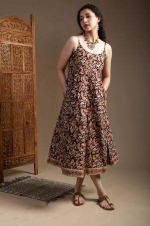 Image for Kusvaa Ws1001 Sachi Cotton Kalamkari Dress Featured New