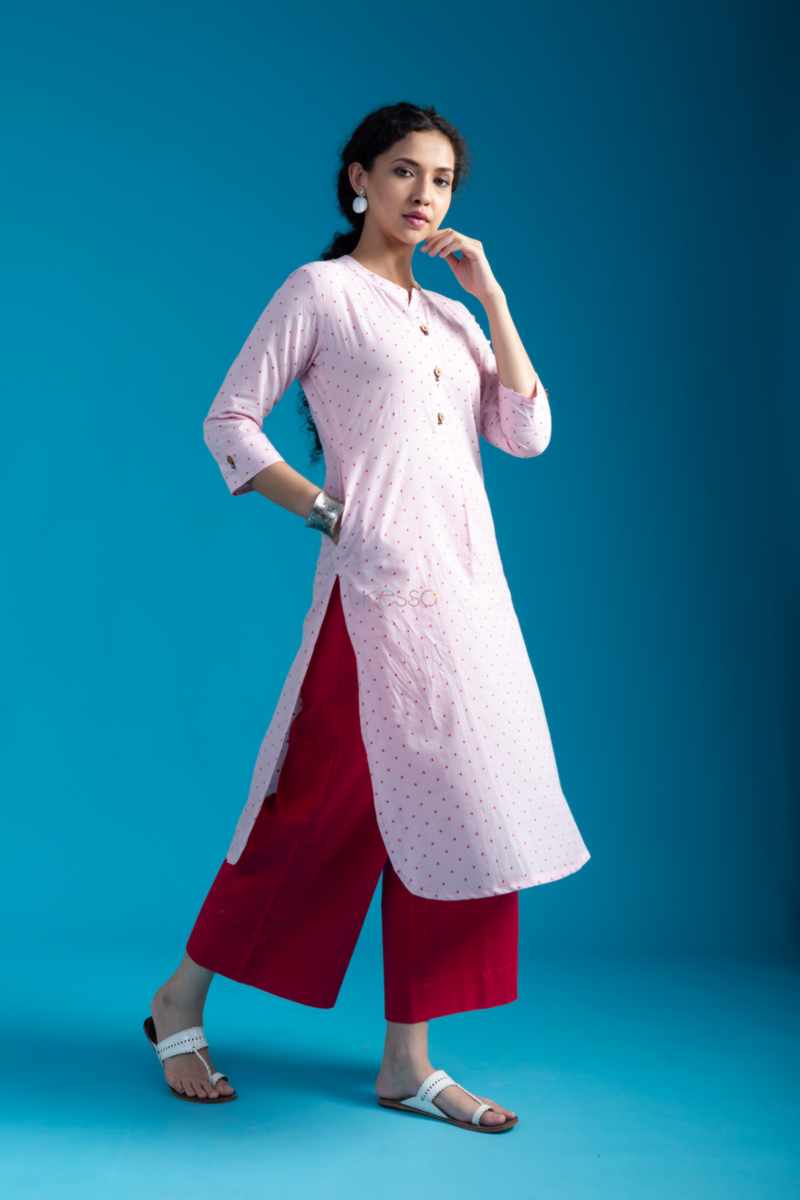 Image for Kusvaa Ws722 Koral Straight Kurta Front New