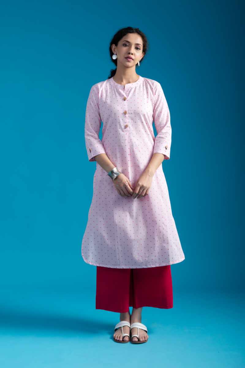 Image for Kusvaa Ws722 Koral Straight Kurta Side New