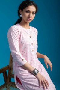 Image for Kusvaa Ws722 Koral Straight Kurta Sitting New