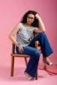 Image for Kusvaa Wsr388 Ekata Handblock Cotton Short Top Front