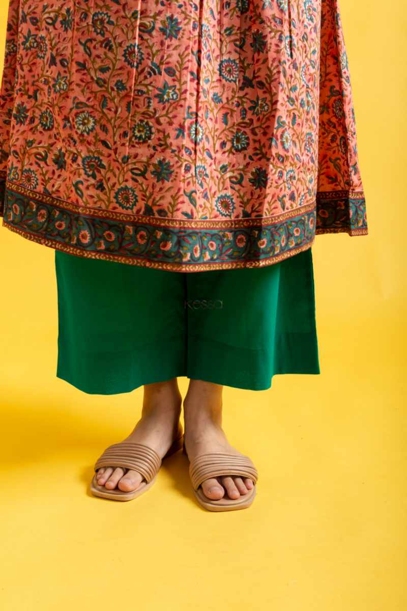 Image for Kusvaa Wsr397 Bhavya Handblock Kurta Dupatta Set Closeup 2