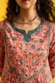 Image for Kusvaa Wsr397 Bhavya Handblock Kurta Dupatta Set Closeup
