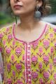 Image for Kusvaa Wsr398 Gauri Handblock Cotton Complete Suit Set Closeup New