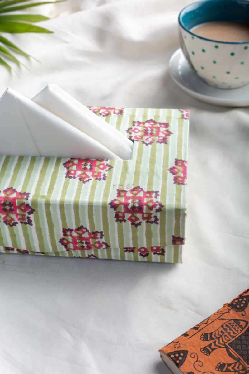 Image for Kusvaa Wsra110 Chaitali Multicolored Tissue Dispenser Side