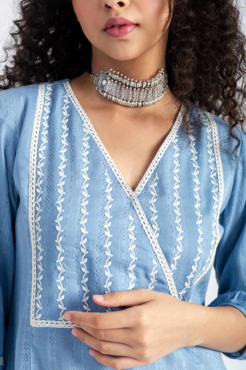 Image for Kusvaa Avdaf249 Aadita Cotton Kurta Pant Set Closeup