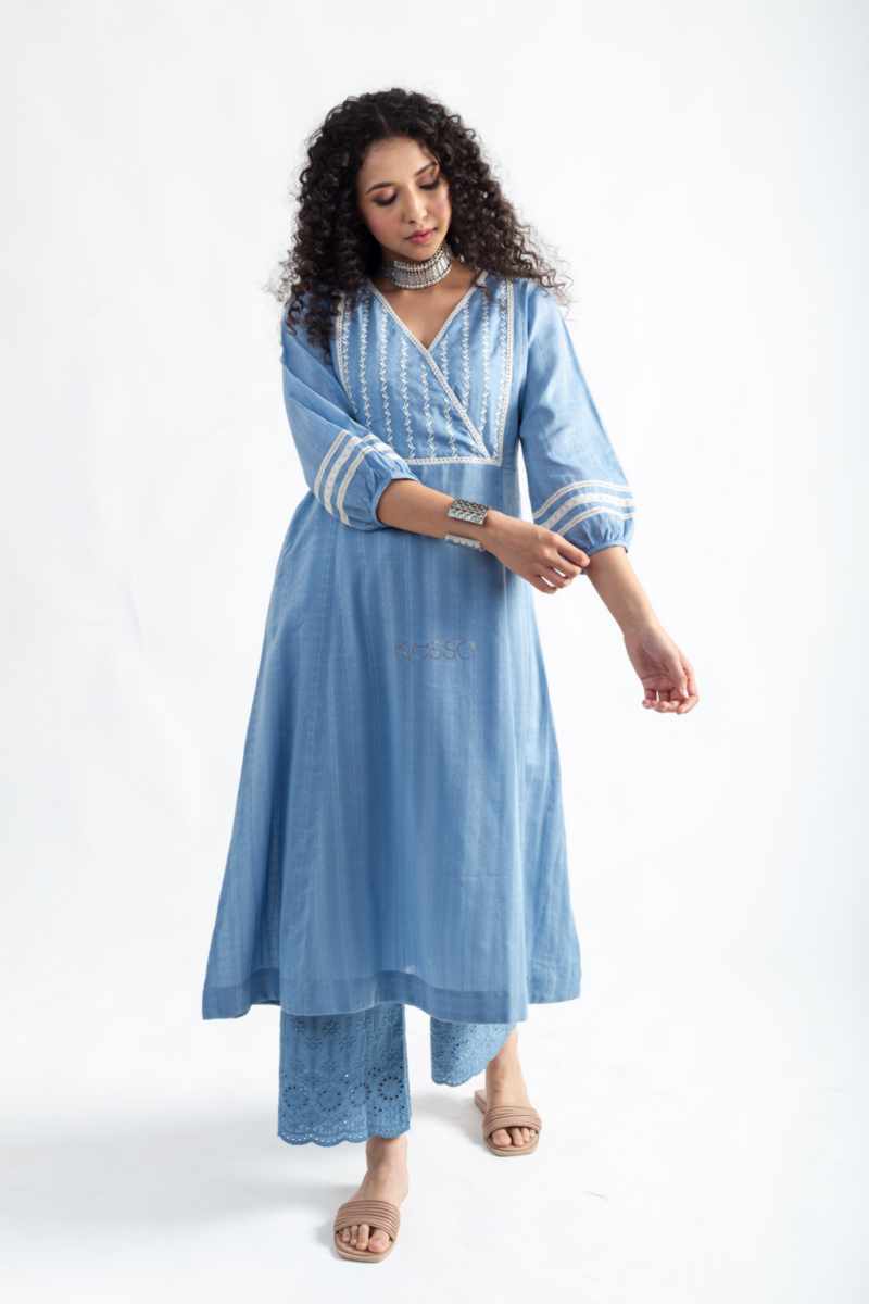Image for Kusvaa Avdaf249 Aadita Cotton Kurta Pant Set Front