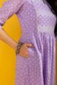 Image for Kusvaa Avdaf255 Alisa Bandhini Print Cotton A Line Kurta Closeup 2
