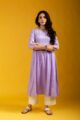 Image for Kusvaa Avdaf255 Alisa Bandhini Print Cotton A Line Kurta Front