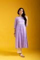 Image for Kusvaa Avdaf255 Alisa Bandhini Print Cotton A Line Kurta Side