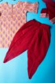 Image for Kusvaa Mbe89 Aasrita Girls Cotton Dhoti Set Closeup