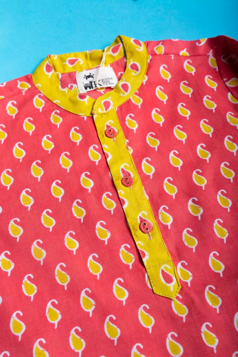 Image for Kusvaa Mbe91 Kairav Boys Cotton Kurta Front