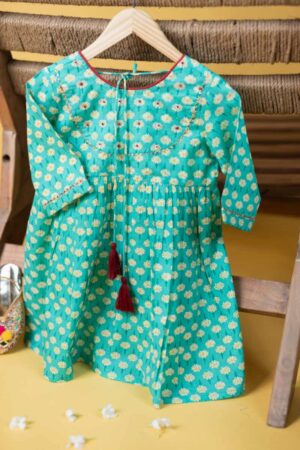 Image for Kusvaa Mbe99 Shreya Girls Cotton Frock Front