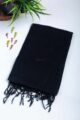 Image for Kusvaa Rndupatta05 Multi Color Cotton Kota Doria Dupatta Black Closeup 2