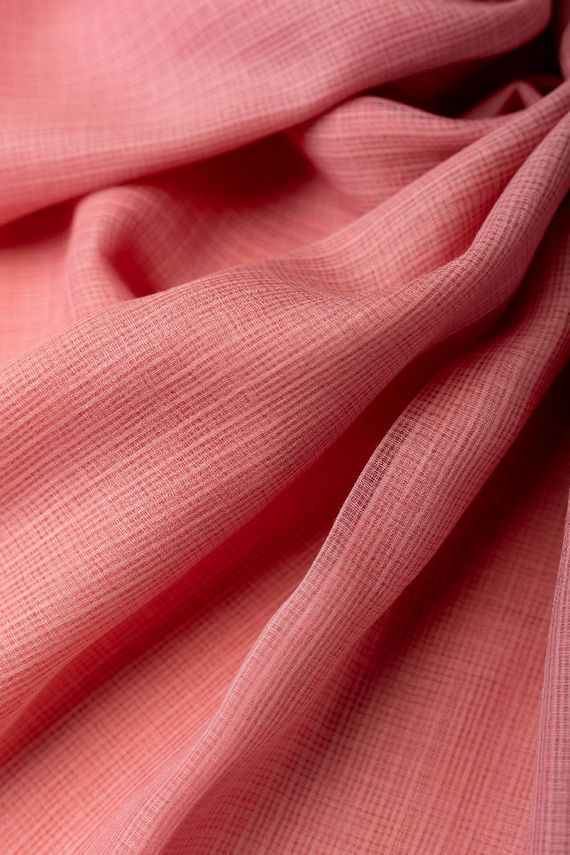 Image for Kusvaa Rndupatta05 Multi Color Cotton Kota Doria Dupatta Blushpink Front