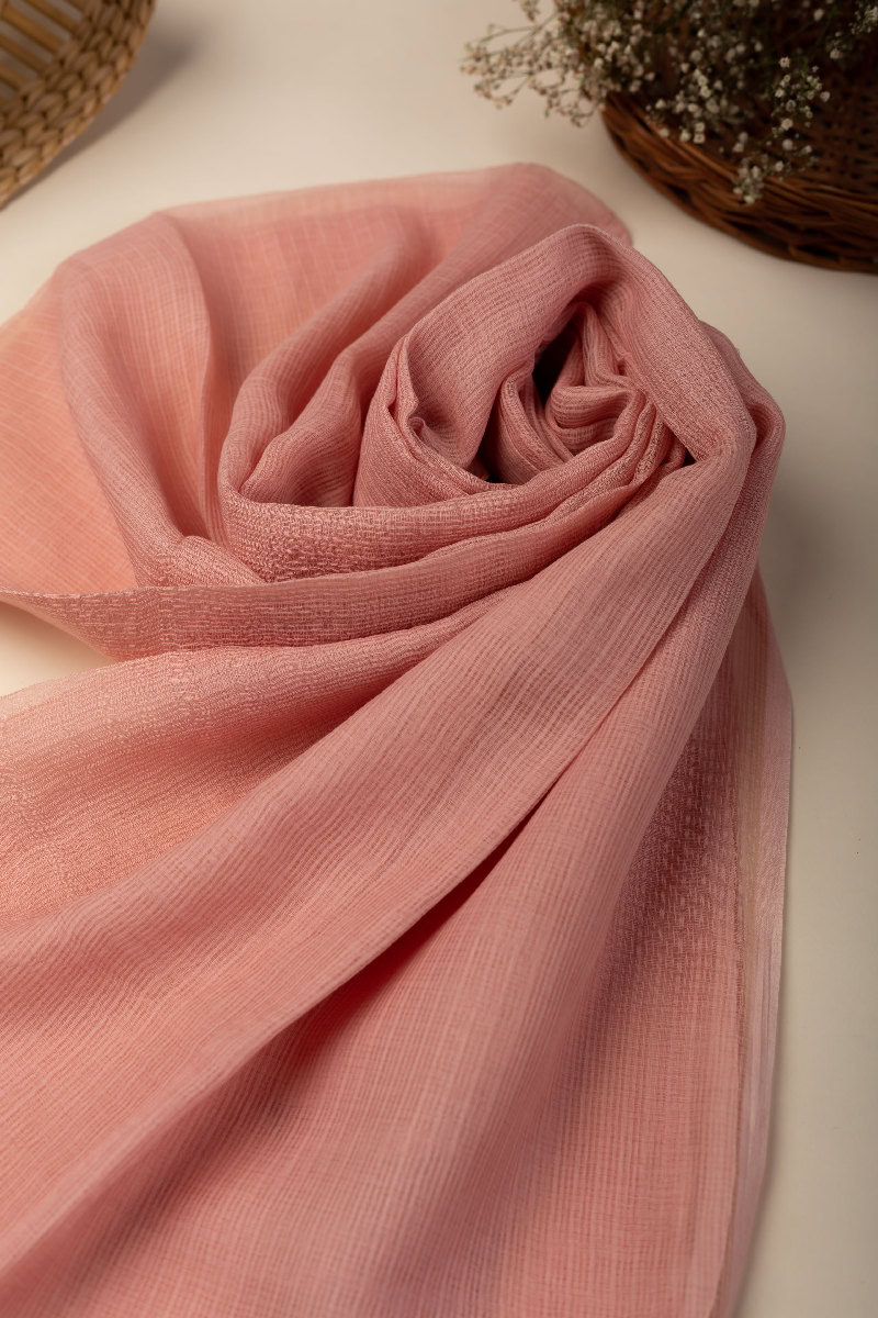 Image for Kusvaa Rndupatta05 Multi Color Cotton Kota Doria Dupatta Charmpink Closeup