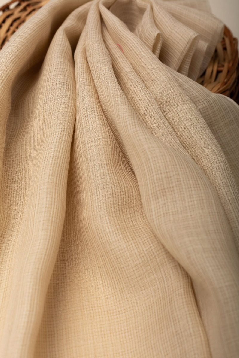 Image for Kusvaa Rndupatta05 Multi Color Cotton Kota Doria Dupatta Creambeige Front