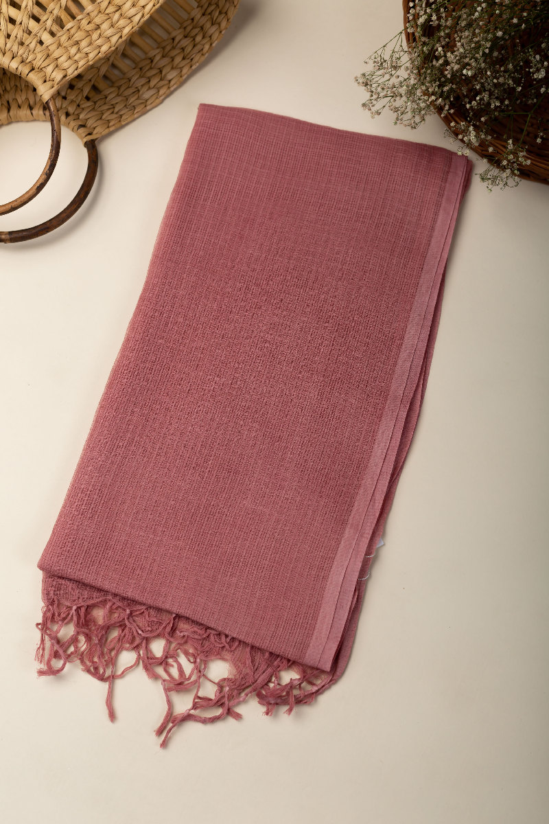 Image for Kusvaa Rndupatta05 Multi Color Cotton Kota Doria Dupatta Darkrosepink Featured