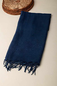 Image for Kusvaa Rndupatta05 Multi Color Cotton Kota Doria Dupatta Indigo Featured