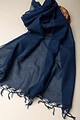 Image for Kusvaa Rndupatta05 Multi Color Cotton Kota Doria Dupatta Indigo Front