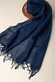 Image for Kusvaa Rndupatta05 Multi Color Cotton Kota Doria Dupatta Indigo Side