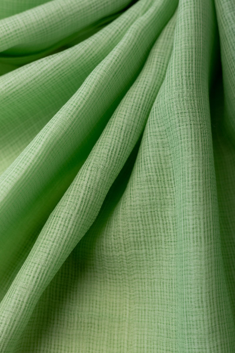 Image for Kusvaa Rndupatta05 Multi Color Cotton Kota Doria Dupatta Lightgreen Side