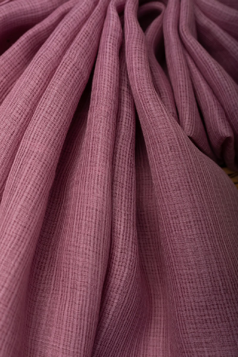Image for Kusvaa Rndupatta05 Multi Color Cotton Kota Doria Dupatta Lilac Closeup 2