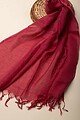 Image for Kusvaa Rndupatta05 Multi Color Cotton Kota Doria Dupatta Maroon Side