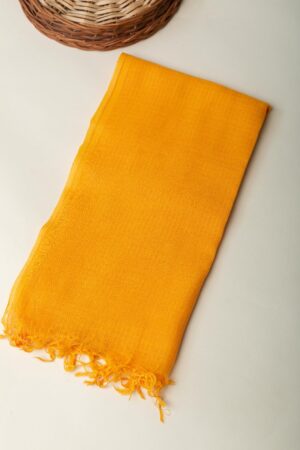 Image for Kusvaa Rndupatta05 Multi Color Cotton Kota Doria Dupatta Mustard Featured