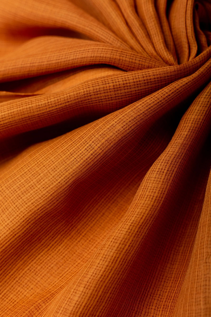 Image for Kusvaa Rndupatta05 Multi Color Cotton Kota Doria Dupatta Mustardyellow Side