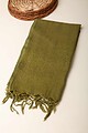 Image for Kusvaa Rndupatta05 Multi Color Cotton Kota Doria Dupatta Olivegreen Featured