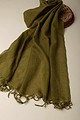 Image for Kusvaa Rndupatta05 Multi Color Cotton Kota Doria Dupatta Olivegreen Front
