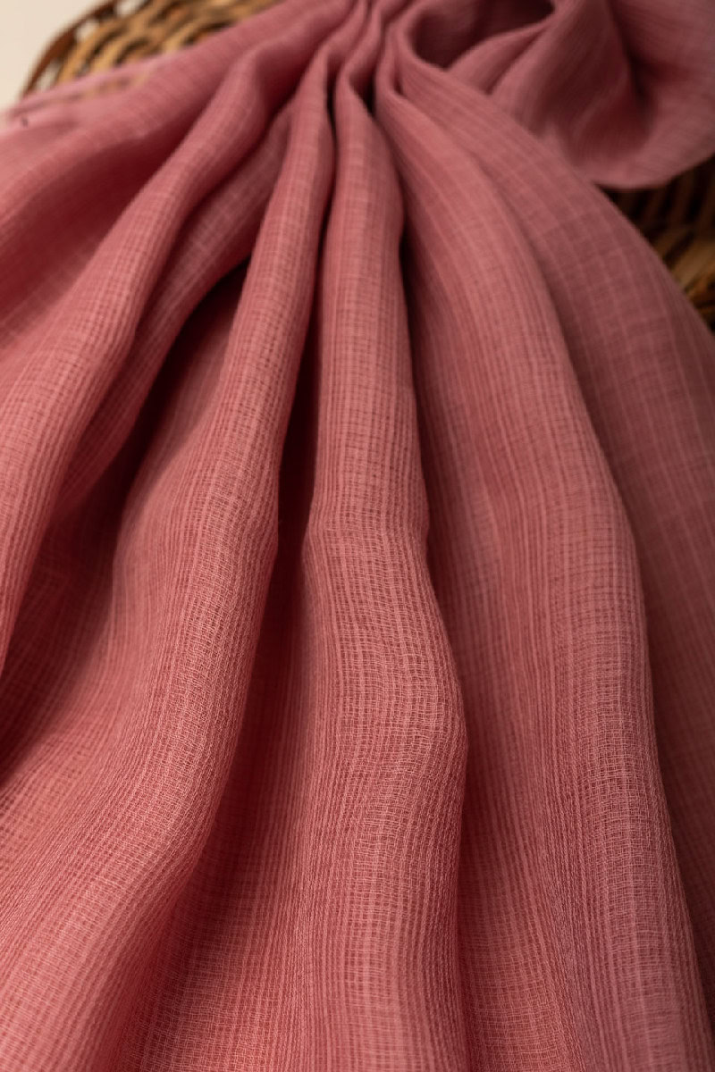 Image for Kusvaa Rndupatta05 Multi Color Cotton Kota Doria Dupatta Onionpink Side