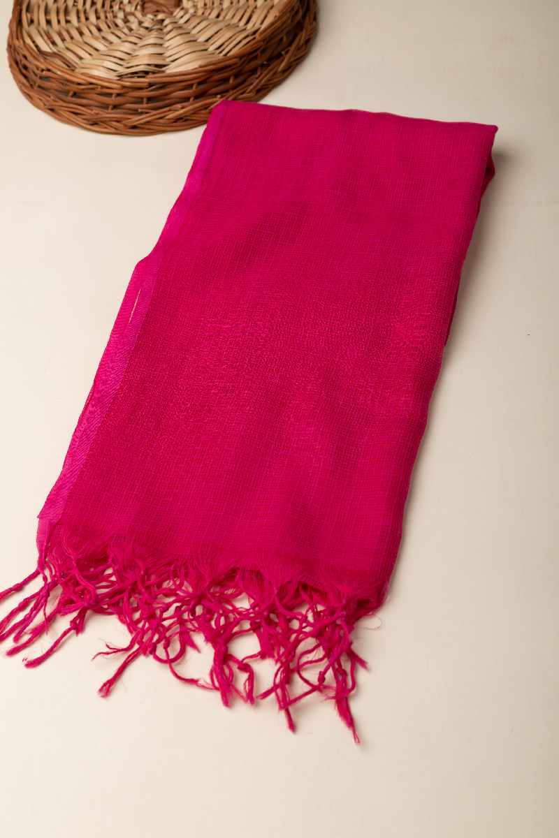 Image for Kusvaa Rndupatta05 Multi Color Cotton Kota Doria Dupatta Rosepink Featured