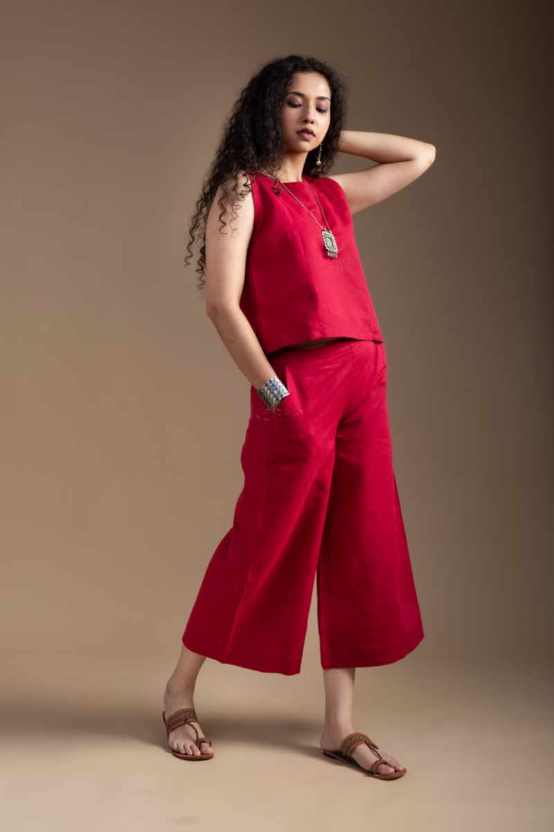 Image for Kusvaa Ws1036 Chitramala Linen Co Ord Set Front