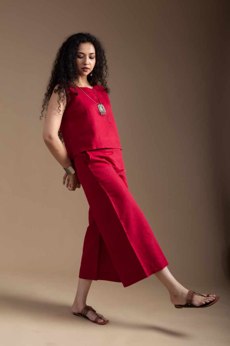 Image for Kusvaa Ws1036 Chitramala Linen Co Ord Set Side